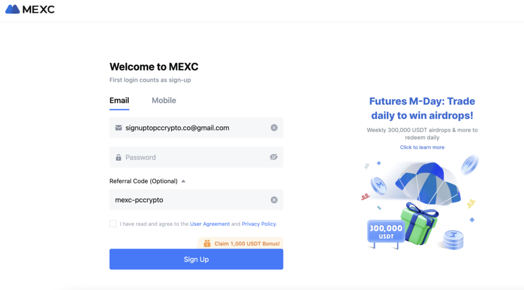 mexc-pccrypto code for MEXC crypto exchange from pccrypto